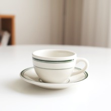 Tuxton 턱스톤 그린베이 커피잔 세트 컵앤소서 찻잔 홈카페
